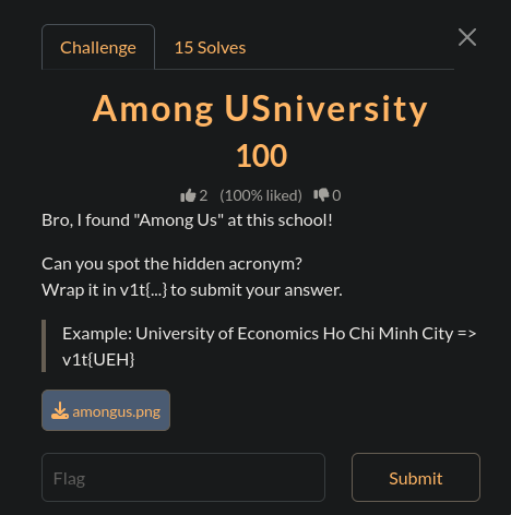 Description of Among USniversity challenge